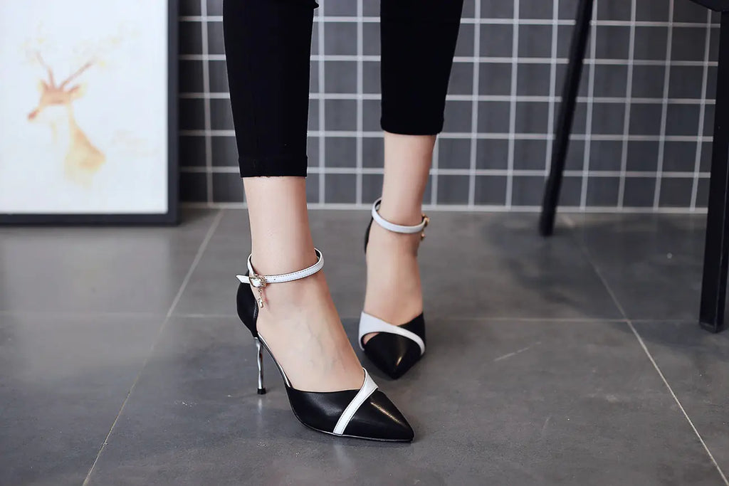 New Women's Pointed Toe High Heel Shoes with Buckle