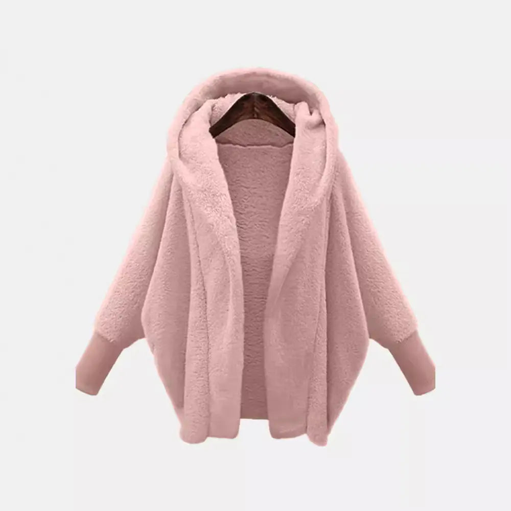 Autumn/Winter Women's Solid Color Hooded Coat