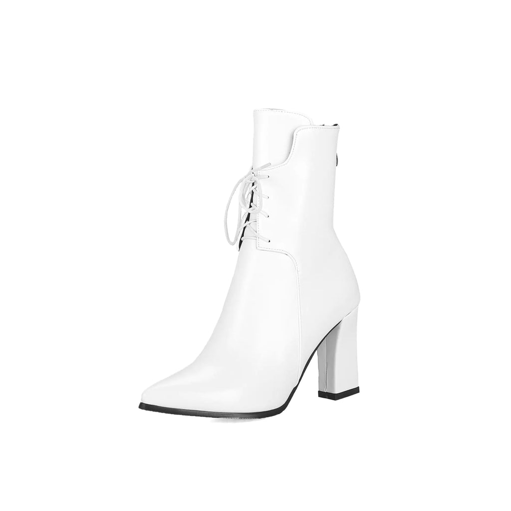 Thick High Heel Pointed Toe Women's Boots