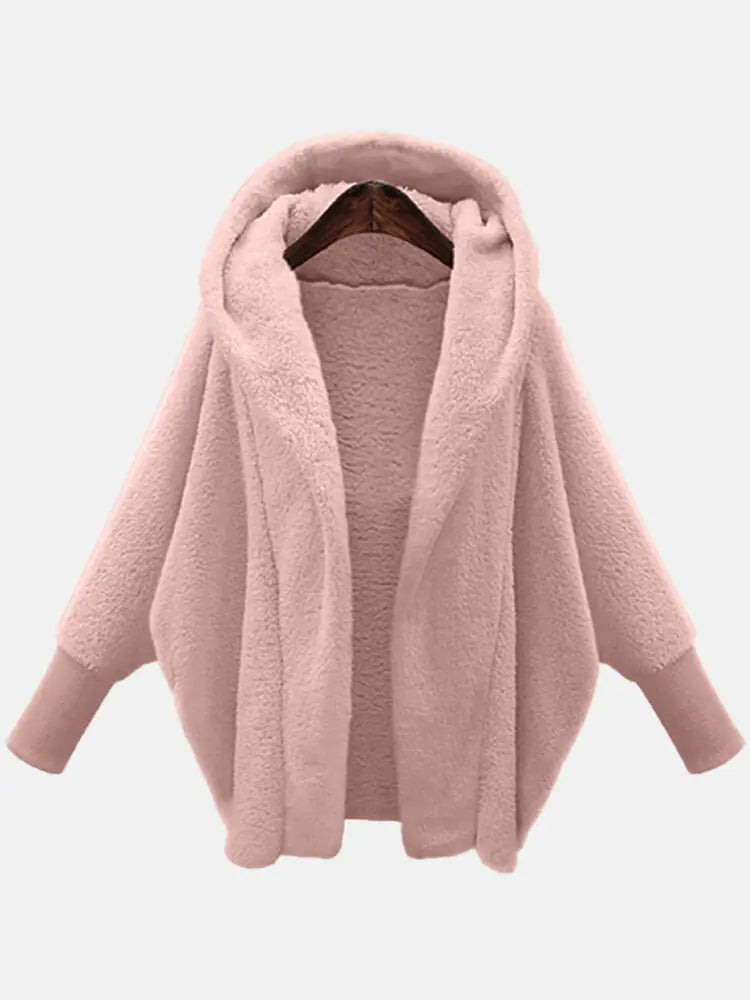 Autumn/Winter Women's Solid Color Hooded Coat