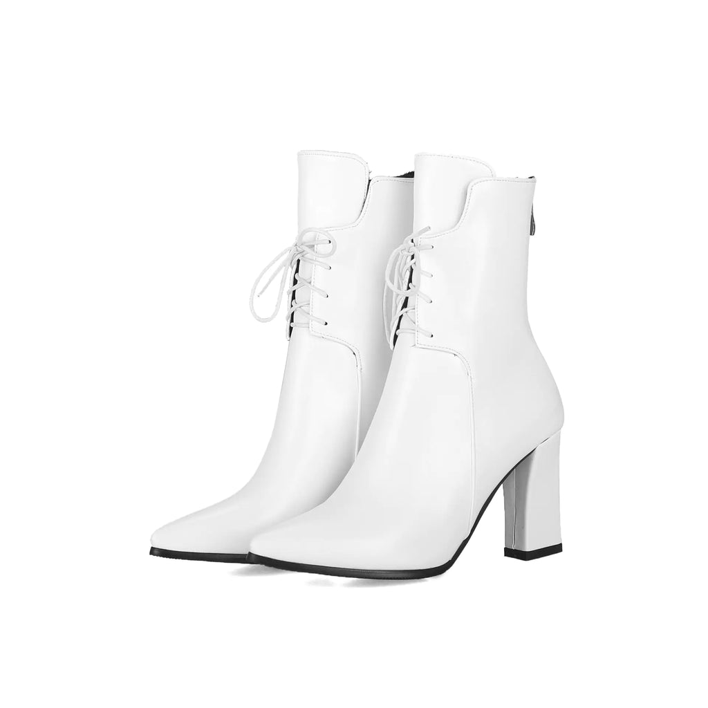 Thick High Heel Pointed Toe Women's Boots