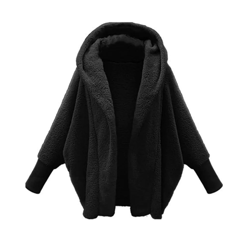 Autumn/Winter Women's Solid Color Hooded Coat