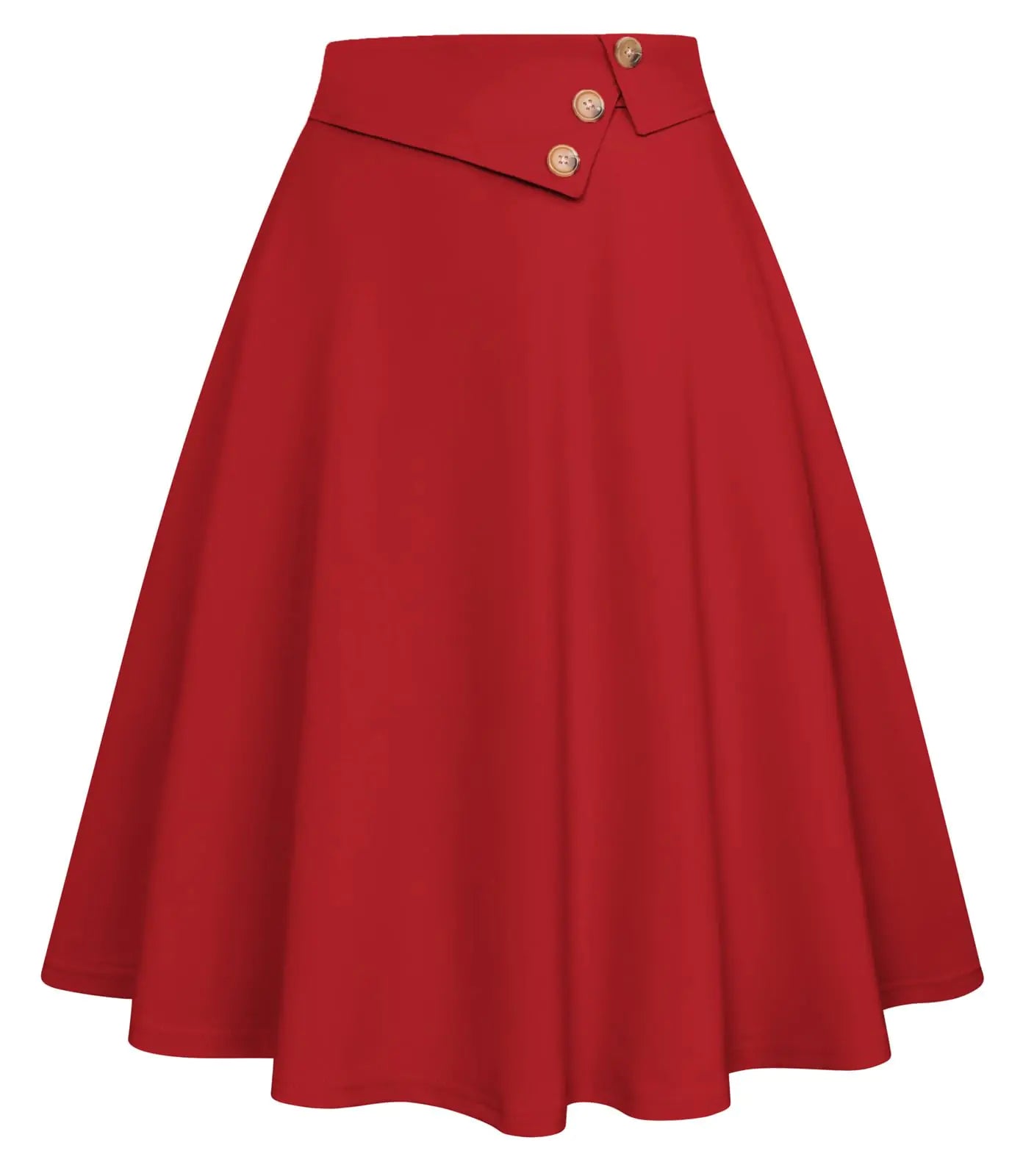 Belle Poque Summer Skirts Red Skirt Women Plus Size Skirt A Line Skirts for Women Midi Length Vintage Skirt 2XL