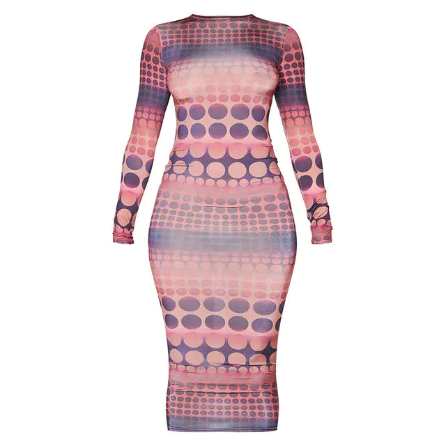 Women's Long Sleeve Printed Summer Dress 2023